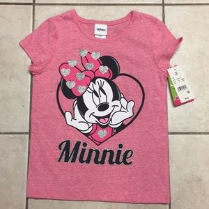 5T Minnie Mouse Heart Tee Shirt